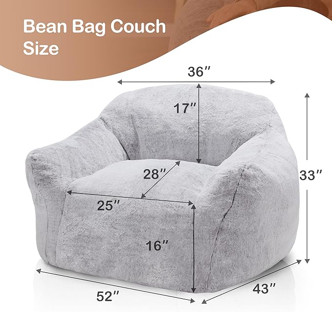 Homguava Beanbag Chair Bean Bag Chairs - Image 2