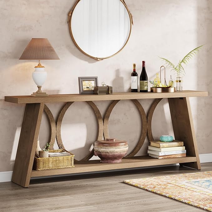 Tribesigns 70.9 inch Extra Long Console Table, Farmhouse Sofa Table Behind Couch by Tribesigns