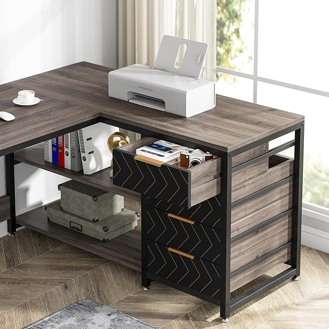 LITTLE TREE 59-Inch L Shaped Desk - Image 7