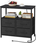 TUTOTAK Large Night Stand with Charging Station, Nightstand with USB and Type-C by WelcometotheTUTOTAKHome