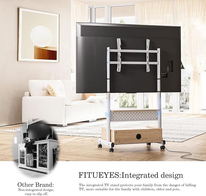 FITUEYES Rolling TV Floor Stand - Image 4