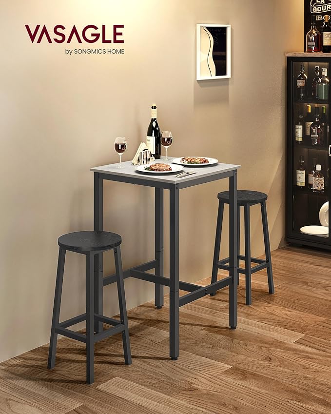 VASAGLE Bar Table, Small Kitchen Dining Table, High Top Pub Table, Height - Image 4