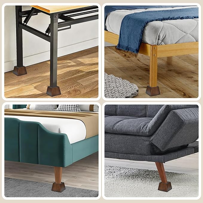 Sopicoz Wooden Furniture Risers Tapered Bed Risers - Image 7