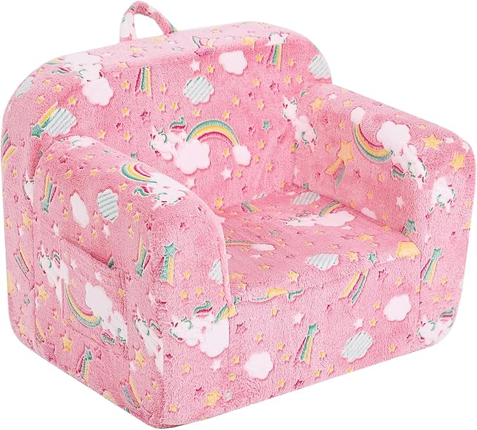Toddler Chair Plush Kids Couch, Comfy Kids Sofa Toddler Lounger Chair by Givjoy