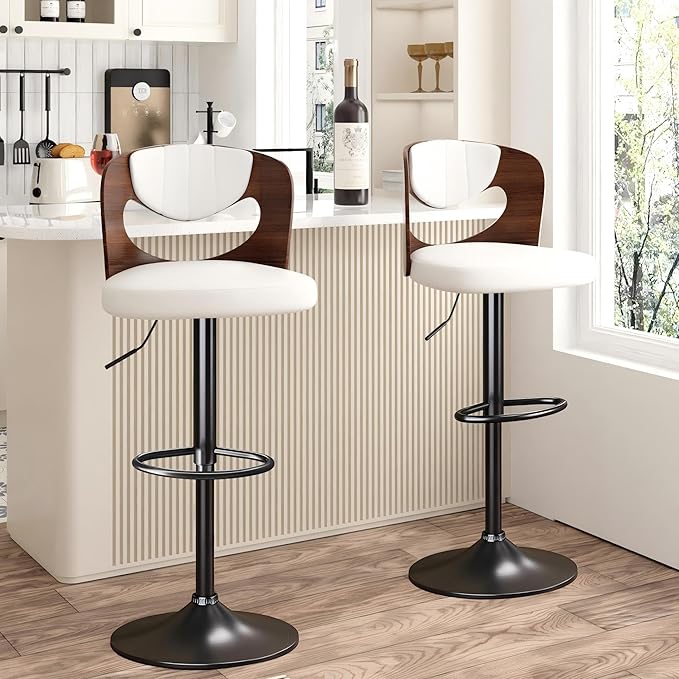 VECELO Bar Stools Set of 2, Kitchen Island Stools by VECELO