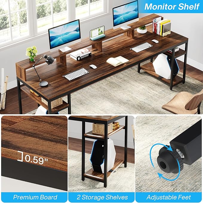 Tribesigns Two Person Desk - Image 7