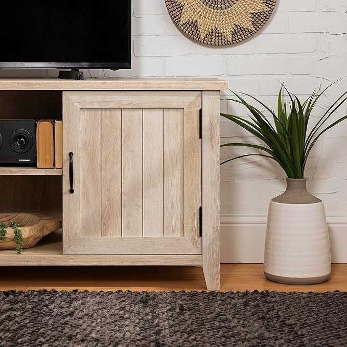 Walker Edison Buren Classic Grooved Door TV Stand - Image 10