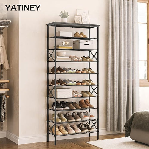10 Tier Shoe Rack, Large Capacity Shoe Storage Organizer Holds 40 Pairs - Image 2