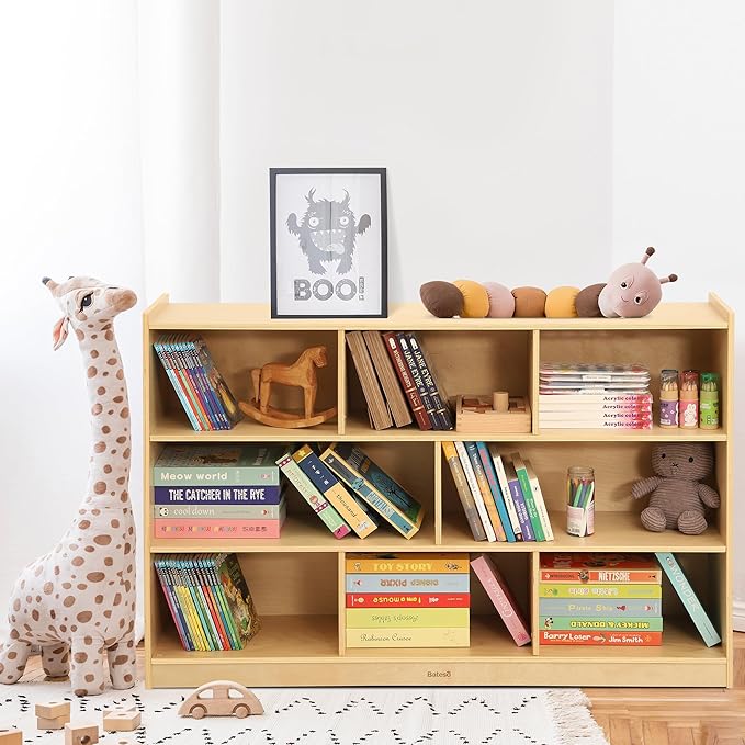Toy Storage Organizer for Kids Room, Wooden Kids Bookshelf for Classroom - Image 8
