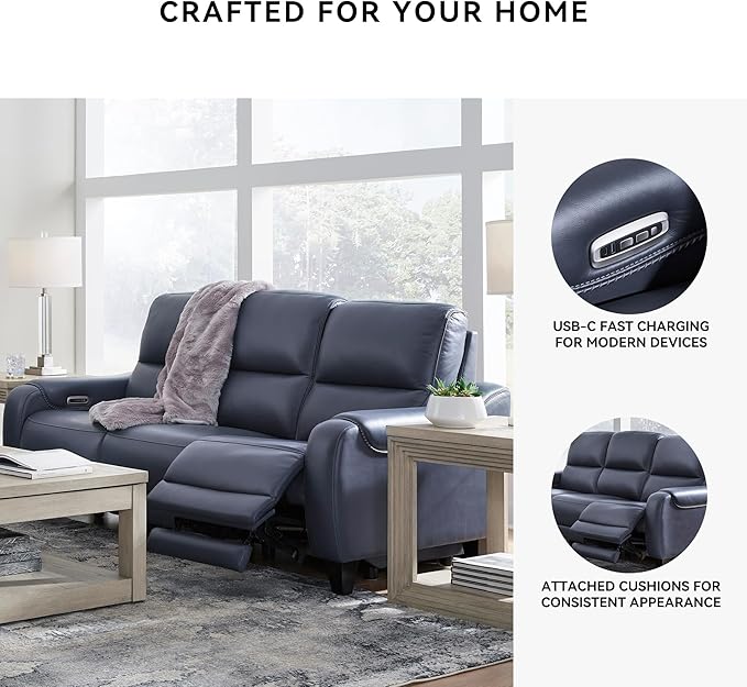 Signature Design by Ashley Mercomatic Contemporary Leather Match Wall Hugger - Image 5