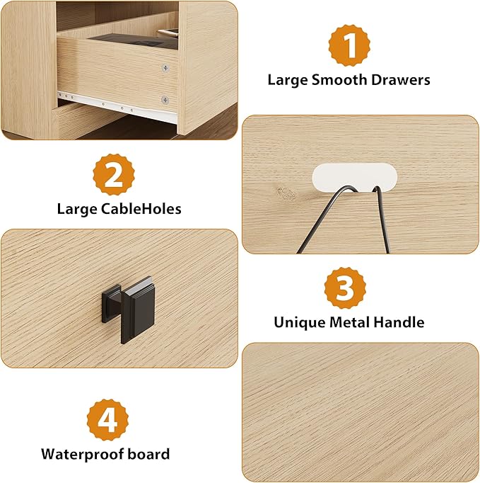 GarveeHome TV Stand for 65/70/75 Inch TV, Entertainment Center - Image 8