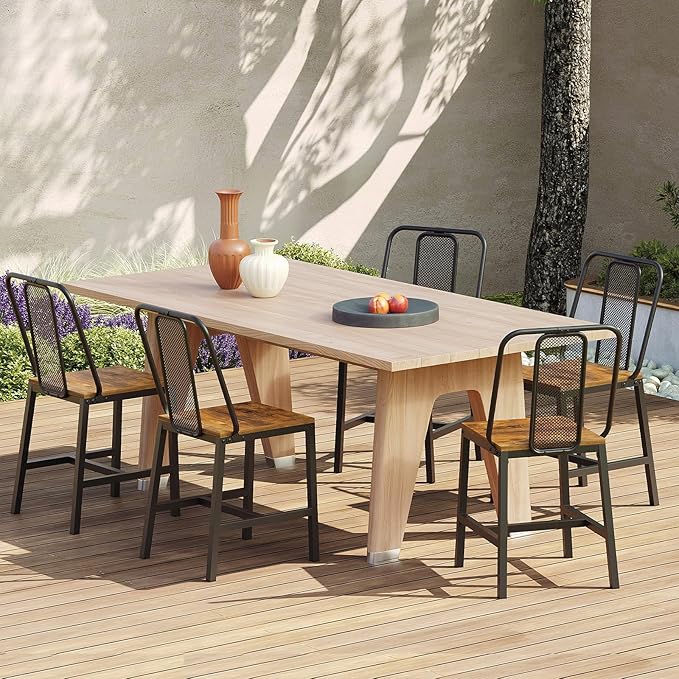 Dining Chairs Set of 4, Wooden Kitchen Chairs, Farmhouse Dining Chairs - Image 9