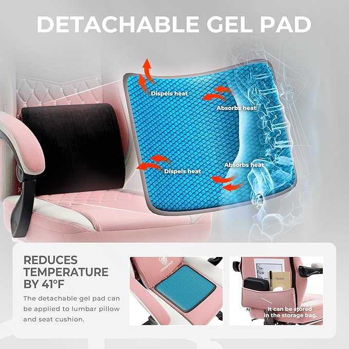 Dowinx Gaming Chair Breathable Fabric Game Chair - Image 5