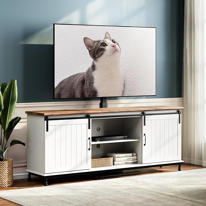 FITUEYES Floor TV Stand for Living Room, Tall Corner TV Stand Mount - Image 5