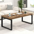 EXCEFUR Modern Coffee Table, Industrial Wood and Metal Center Table by EXCEFUR