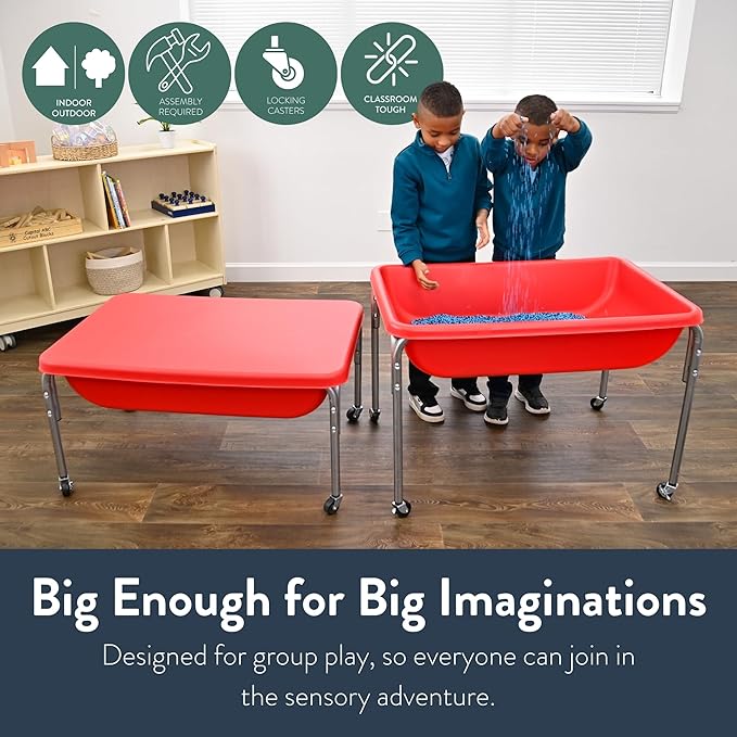 Children's Factory Medium Sensory Table – 18″ Height Table and Lid, Sandbox - Image 3
