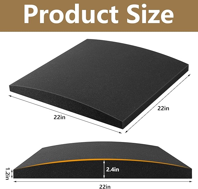 moonoom 22"x22" Couch Cushion Support, Curved High Density Foam Replacement - Image 2