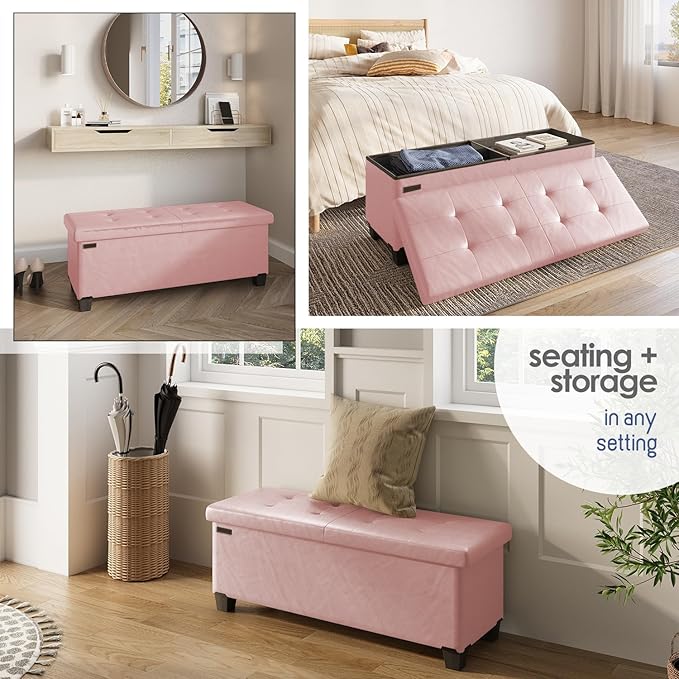 STORAGEBUD Storage Ottoman Bench - Image 4
