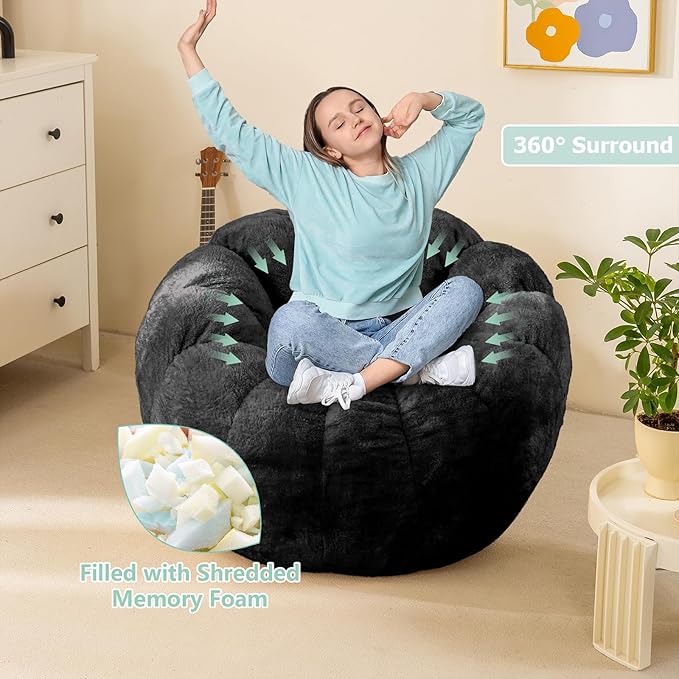 Pumpkin Bean Bag Sofa Chair, Bean Bag Chair - Image 5