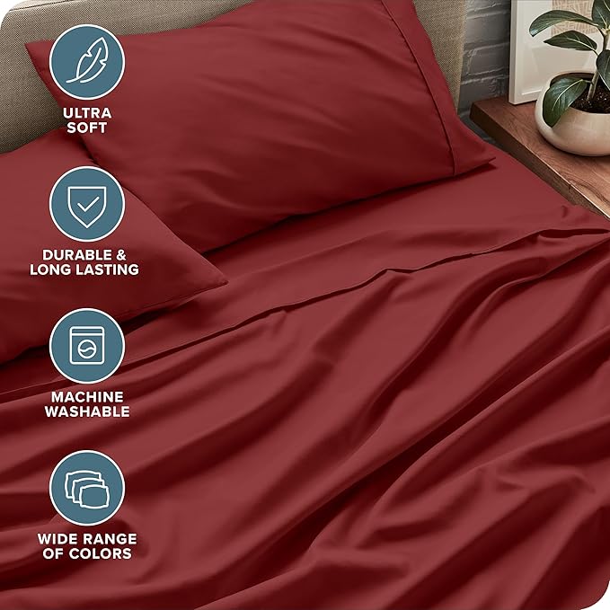 Bare Home Full Extra Long Sheet Set - Image 4
