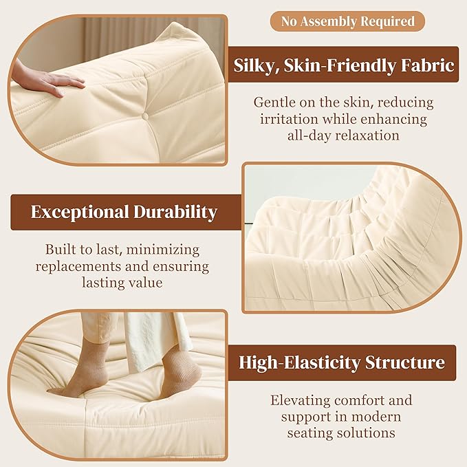 Bean Bag Chair, Large Fireside Chair Bean Bag Sofa - Image 3