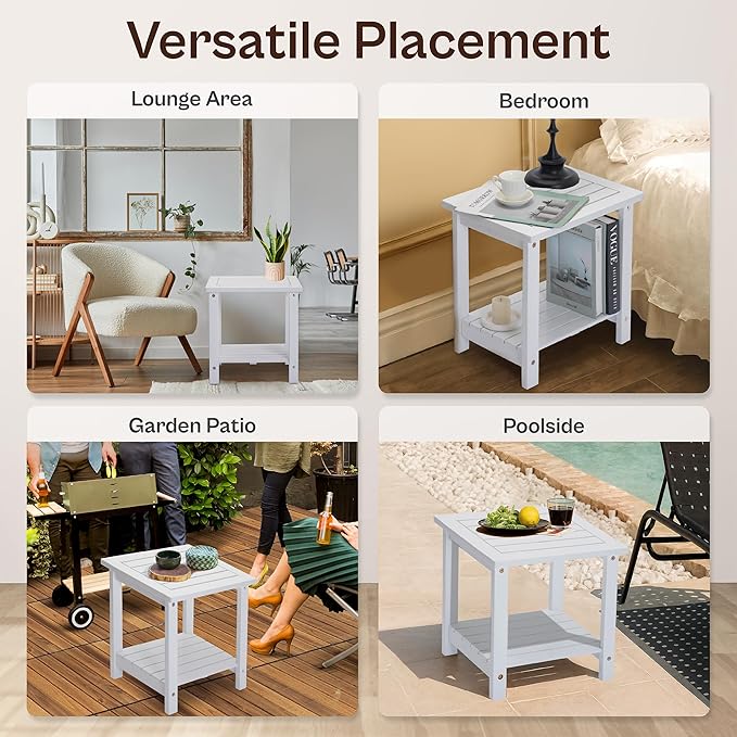 Adirondack Side Table – Weather-Resistant Rectangular End Table - Image 5
