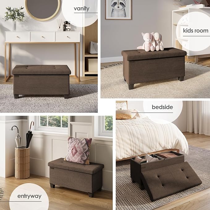 STORAGEBUD Storage Ottoman Bench - Image 4