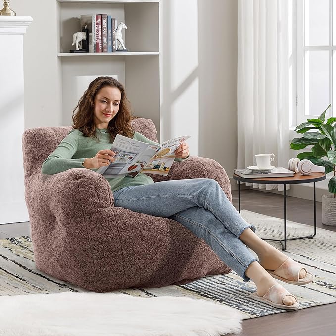 Recaceik Bean Bag Chairs, Tufted Soft Stuffed Bean Bag Chair - Image 4
