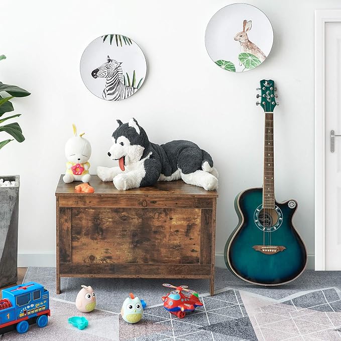 HOOBRO Toy Box, Retro Wooden Look Storage Chest - Image 4