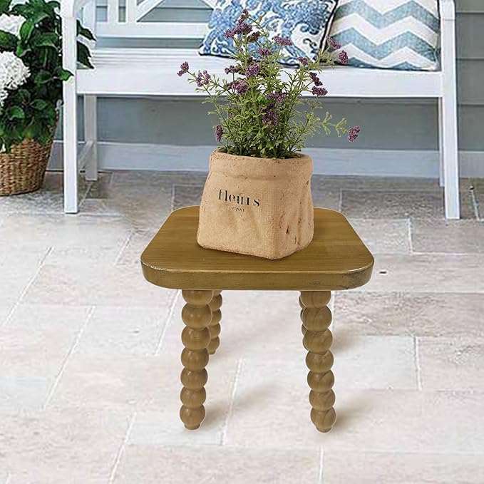 Solid Wooden Footstool 9.3 Inch - Image 5