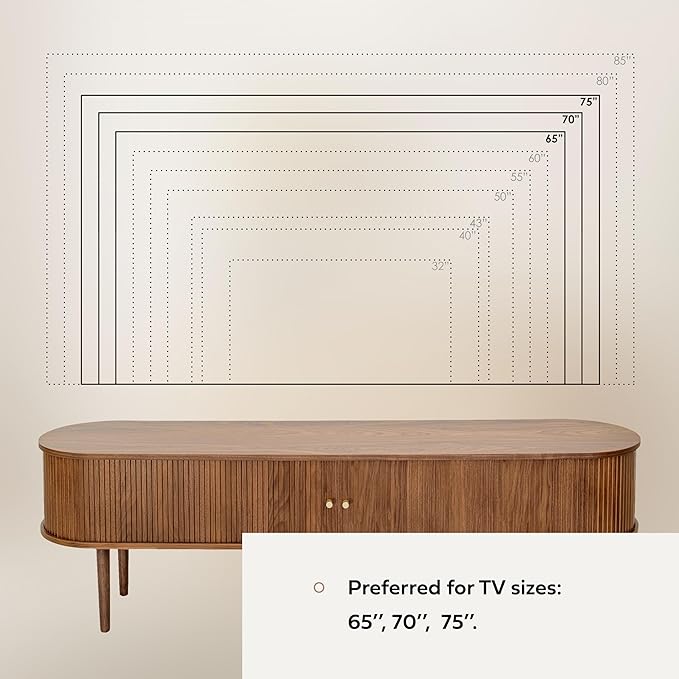 WERMO 71’’ TV Stand with Storage and Shelves - Image 6