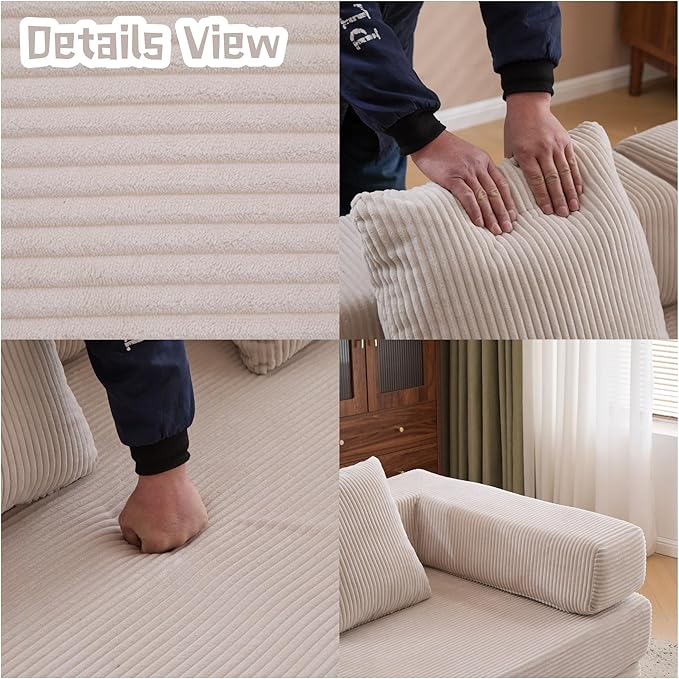 Convertible Sofa Bed, Compression Futon Sofa - Image 6