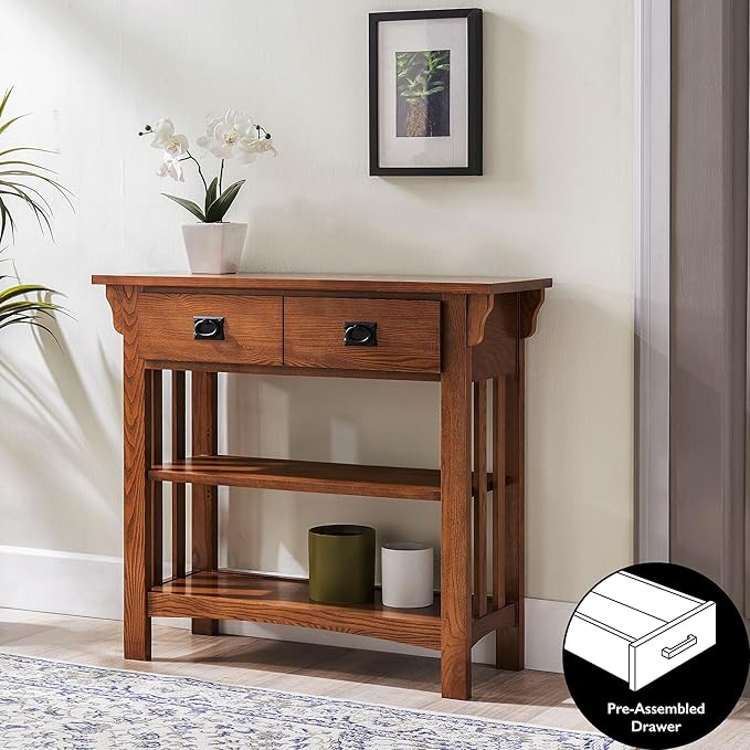 Leick Home 8261 Mission Bookcase Console Table - Image 11