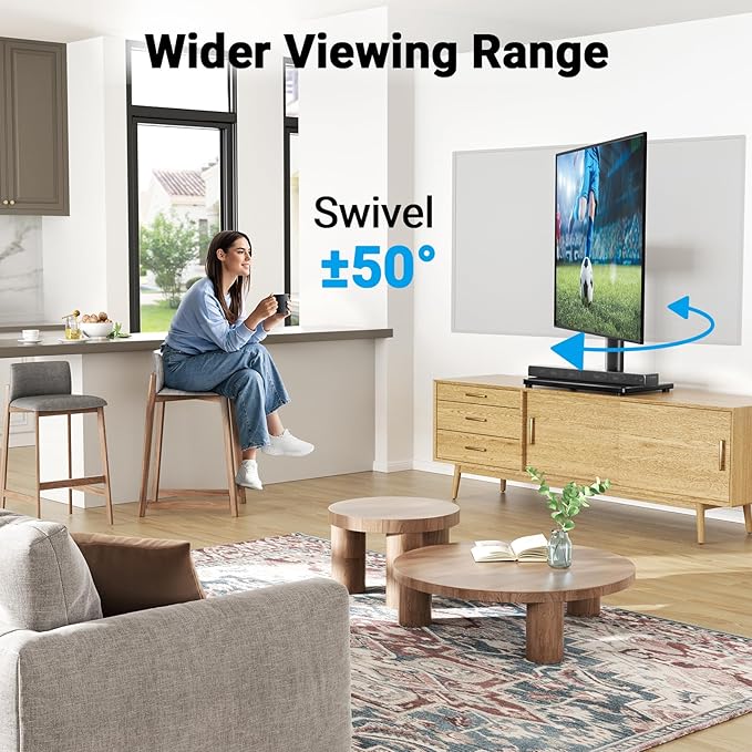PERLESMITH Universal Swivel TV Stand - Image 3