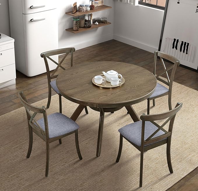 Wooden Dining Chairs Set of 2, Kitchen Chairs Upholstered Dining Chair - Image 8