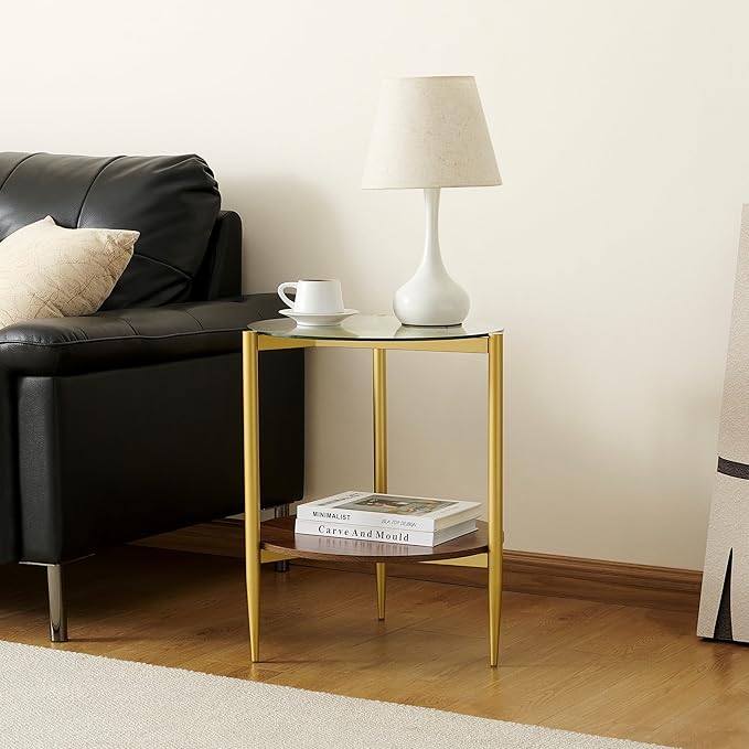 Round End Table, Mid-Century Modern Design, D20*H23 inch, - Image 5
