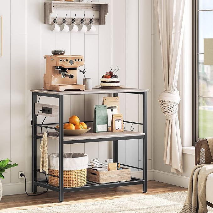 HOOBRO Kitchen Island with Storage, Kitchen Island Table with Power Outlet - Image 4