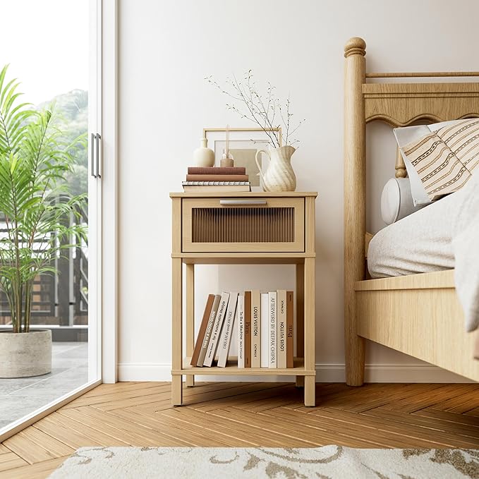 Nightstand Wooden Bedside Table - Image 7