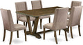 East West Furniture V777FL716-7 7 Piece Dining Room Table Set Consist of a by EastWestFurniture