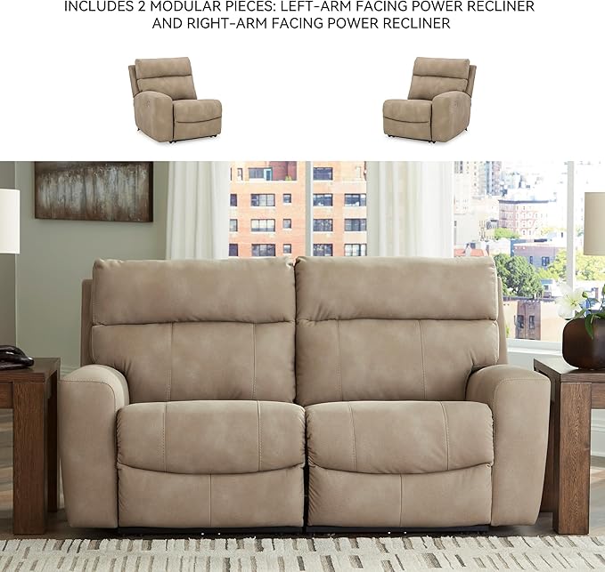 Signature Design by Ashley Next-Gen DuraPella Contemporary Faux Leather Modular - Image 5
