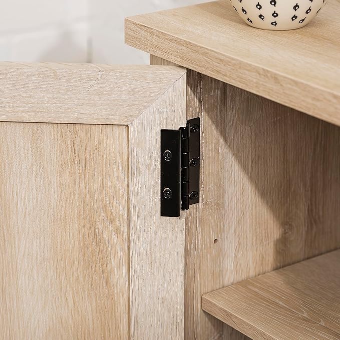 Walker Edison Buren Classic Grooved Door TV Stand - Image 9