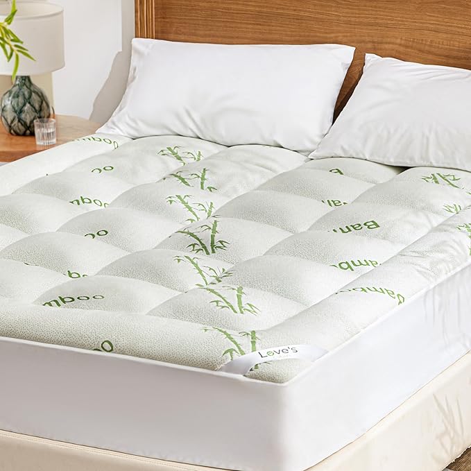 Love's cabin Full Size Mattress Topper, Rayon Derived from Bamboo, 900 GSM - Image 8