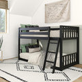 Max & Lily Low Bunk Bed, Scandinavian Modern Bunk Bed, Solid Wood by MaxLily