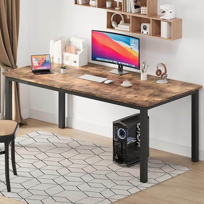 GarveeHome 70.8in Industrial Dining Table - Image 8