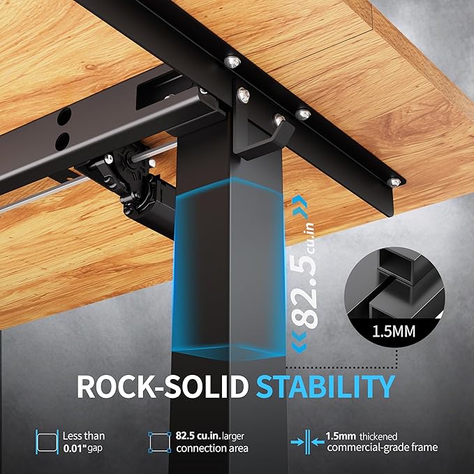 Electric Standing Desk, 55x24 inches Height Adjustable Desk, Sit to Stand Desks - Image 4