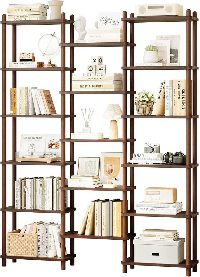 IOTXY Wooden Triple Wide Bookshelf by IOTXY