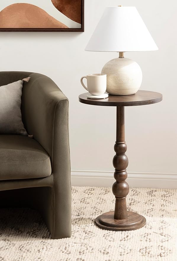 Kate and Laurel Wegner Traditional Wooden Round Side Table, 16 x 26, Elegant - Image 2
