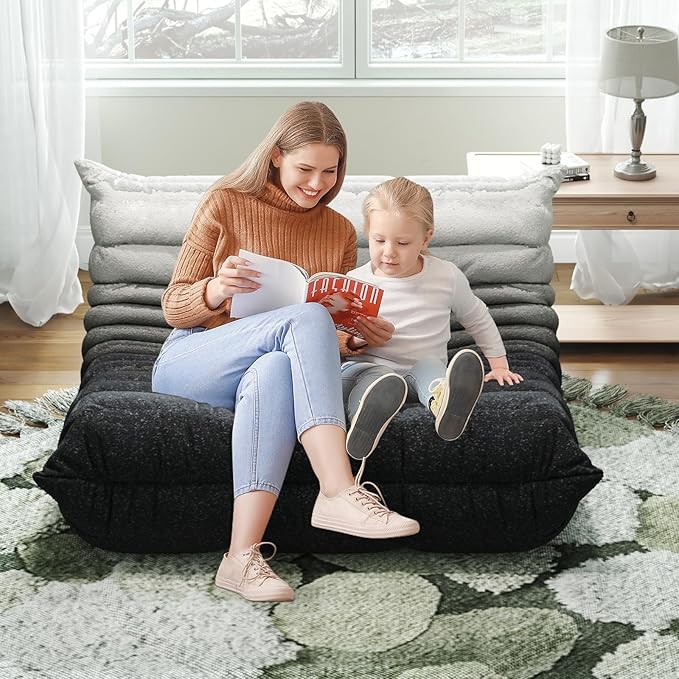 Bean Bag Chairs for Adults, Memory Foam Couch Loveseat Sofa Chair, Soft Teddy - Image 7