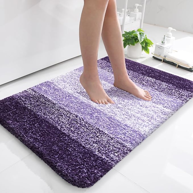 OLANLY Bathroom Rugs Mat 36x24, Extra Soft Absorbent Microfiber Bath Rugs by OLANLY