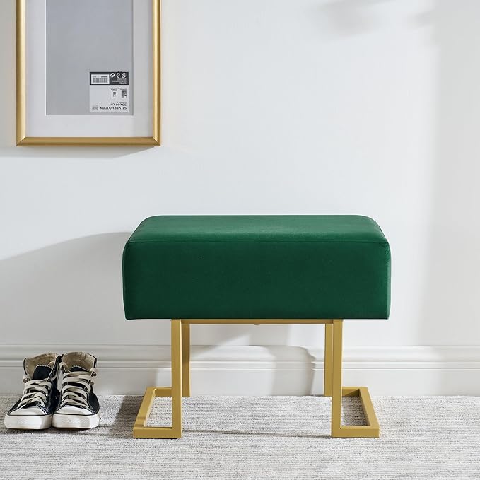 Modern Style Bedroom Single Seat Bench, Cushioned Bed end Stool, Living Room - Image 4